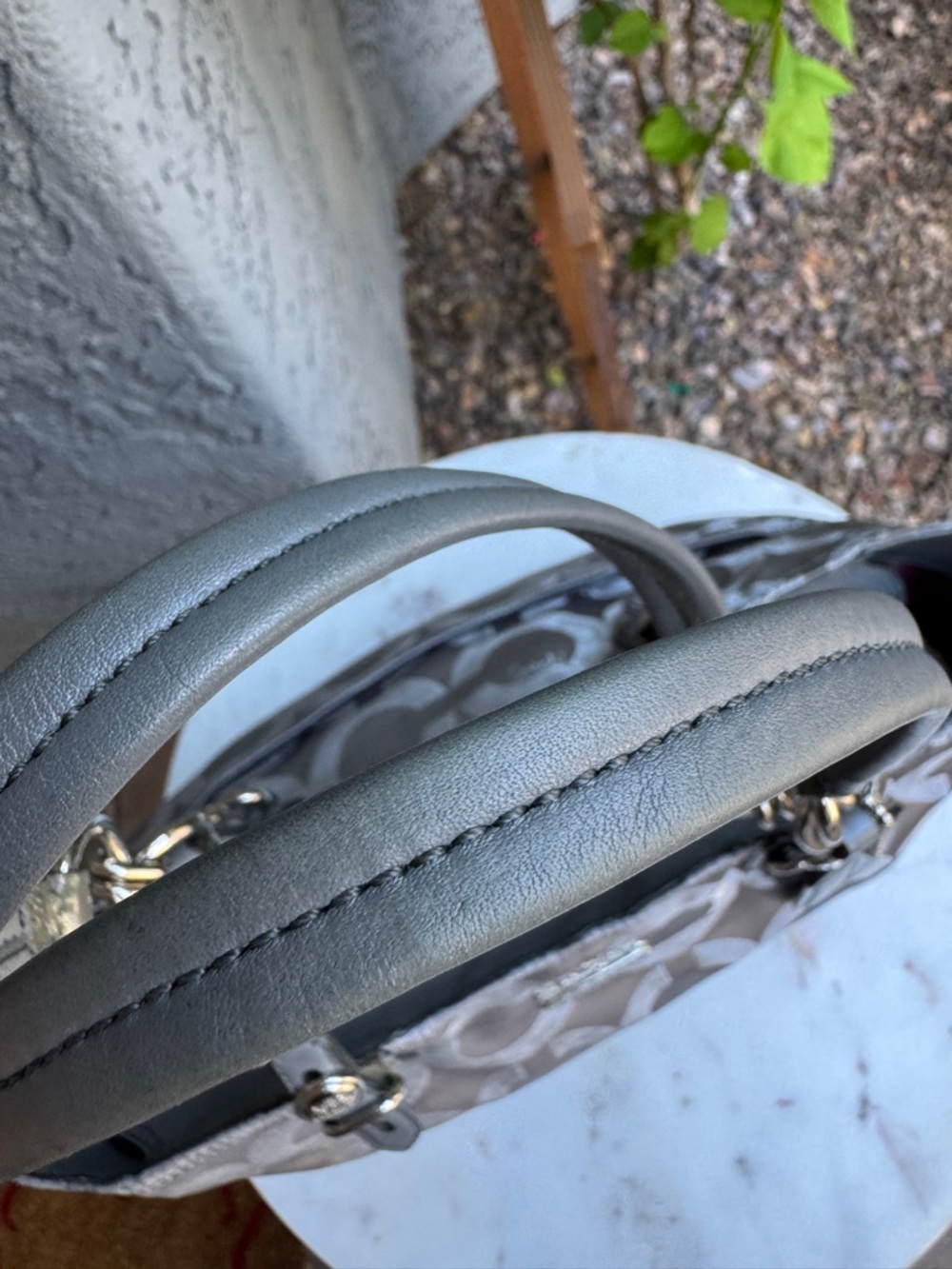 Coach Mis Op Art Lurex Monogram Canvas Shoulder Bag - Picture 7 of 16